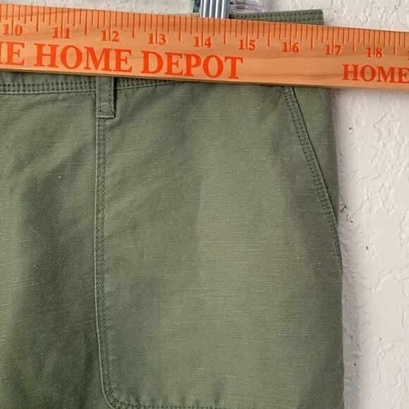 LOFT Marisa Linen Blend Forest Green Women’s Pants Size 6 - Picture 3 of 9